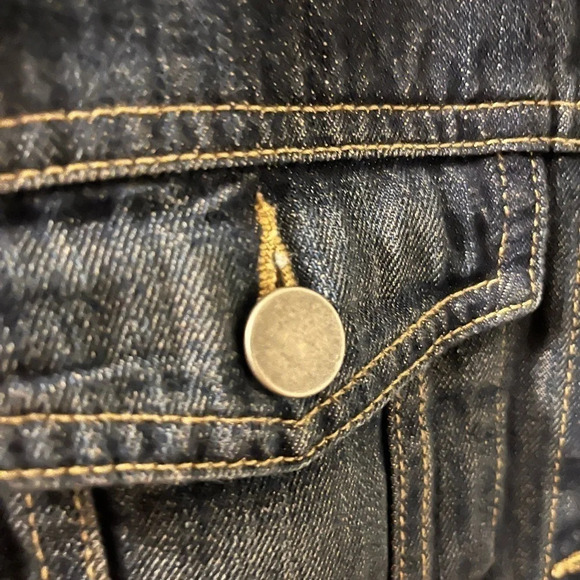 ❤️ SEARS vintage Denim jacket women 8 dark  wash classic cut no stretch - Picture 3 of 4